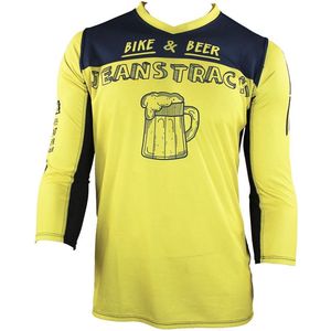 Jeanstrack Bike&beer 3/4 Mouw Enduro Trui Geel S Man