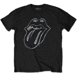 The Rolling Stones - Tongue Heren T-shirt - S - Zwart