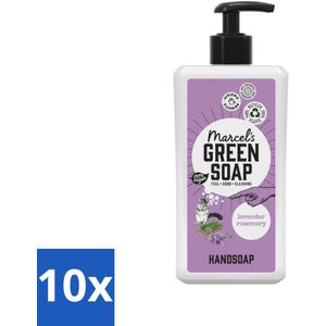 Marcel's Green Soap - Handzeep - Lavender & Rozemarijn - Voor dagelijks gebruik - 500 ml - Bulkverpakking - 10 stuks
