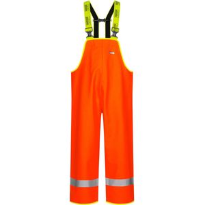 Lyngsøe Rainwear Vissers amerikaanse overall neon oranje / donkerblauw XL