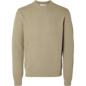 Selected Homme Heren trui SLHDANE regular fit Beige XL Ronde Hals Volwassenen