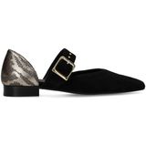 Manfield - Loafers - Zwart - Suède