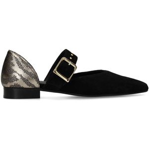 Manfield - Loafers - Zwart - Suède