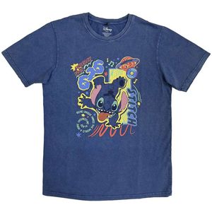 Disney - Lilo & Stitch 626 Handstand Heren T-shirt - S - Blauw