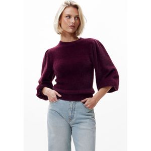 2503020812 Fuzzy puff sleeve knit