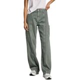Pepe Jeans - PL204726 - Losse Jeans - Groen - Hoge Taille - Casual