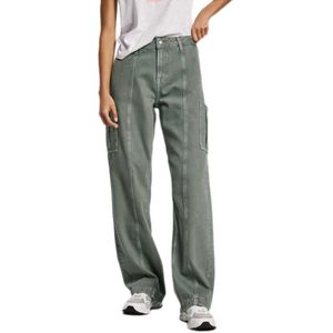 Pepe Jeans - PL204726 - Losse Jeans - Groen - Hoge Taille - Casual