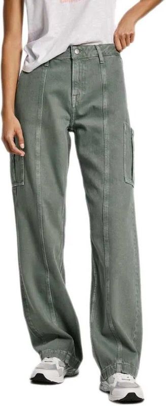 Pepe Jeans - PL204726 - Losse Jeans - Groen - Hoge Taille - Casual