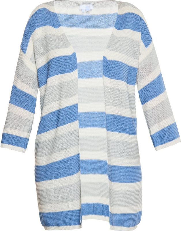 Usha - Cardigan - Gestreept - Driekwart Mouwen - Relaxed Fit