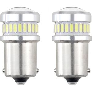 AMiO LED CANBUS 3014 24SMD + 3030 6SMD 1156 BA15S P21W R10W R5W Wit 12V/24V