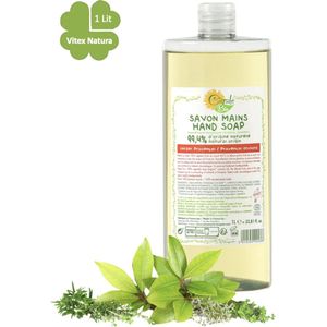 Franse provinciaalse vloeibare handzeep | 1 Lit | Natuurlijke ingrediënten | (H)eerlijk zeep | Merk Cigale Bio