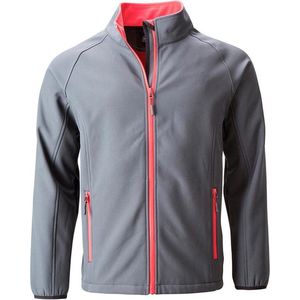 James and Nicholson Heren Promo Softshell-jasje (IJzergrijs/Rood)