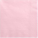 40x Papieren tafel servetten roze 33 x 33 cm - Roze wegwerp servetten diner/lunch