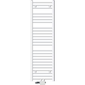 Badkamer radiator middenaansluiting 400x1500 mm wit recht met LuxeBath universele aansluitset