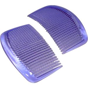 Haarkam-Zijkam transparant paars fijn middel