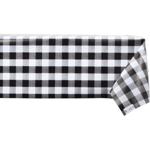 Raved Tafelzeil Boerenbont Ruit Zwart  140 cm x  280 cm - PVC - Afwasbaar