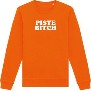 Piste Bitch wintersport sweater oranje XL - soBAD. | Foute apres ski outfit | kleding | wintersporttruien | wintersport dames en heren