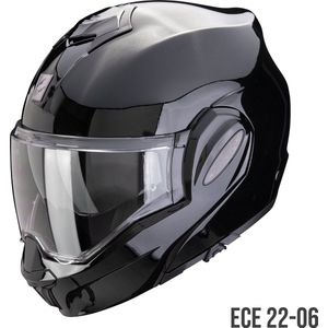 Scorpion EXO-TECH EVO PRO SOLID Metallic Black - ECE goedkeuring - Maat L - Integraal helm - Scooter helm - Motorhelm - Zwart - Geen ECE goedkeuring goedgekeurd