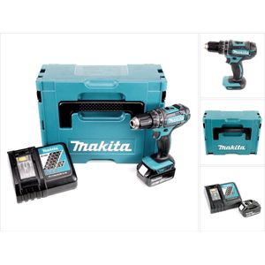 Makita DHP 482 RT1J accu klopboormachine 18V 62Nm in Makpac + 1x 5.0 Ah accu + lader