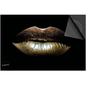 Inductie beschermer 81x52 - afdekplaat inductie mat - Dietrix Kookplaat beschermer - Base - Black en Gold - Lippen