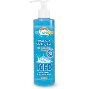After Sun Cooling Gel Iced 100ml – Ultieme Verkoeling na het Zonnen | Met 100% Biologische Aloe Vera & Panthenol | Verzacht, Hydrateert & Herstelt de Huid