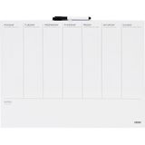 DESQ® Weekplanner 40 x 50 cm - Horizontale indeling | Randloos | Whiteboardmarker | Magnetisch | Droog uitwisbaar | Nederlands