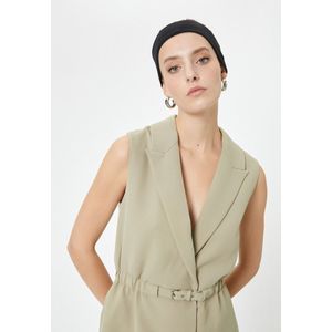 Kraag met dubbele rij knopen Gebogen Anzugweste