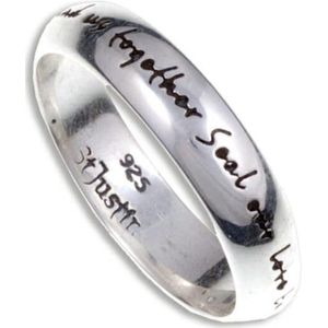 Engels liefde zilveren ring maat 55  (SR946.55)