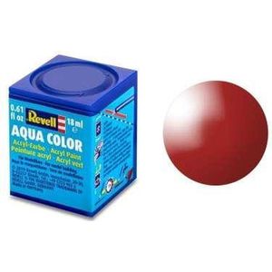 Revell Aqua #31 Fire Red - Gloss - RAL3000 - Acryl - 18ml Verf potje
