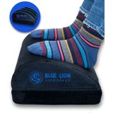 Verstelbare voetensteun Blue Lion - Voetenkussen voor zithouding thuis of op kantoor - Ergonomische voetsteun bureau tegen rugpijn - Zwart