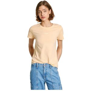 Pepe Jeansvoor vrouwen. PL505877 Emily T-shirt geel (L), Casual, Korte mouwen, Biologisch katoen, Duurzaam