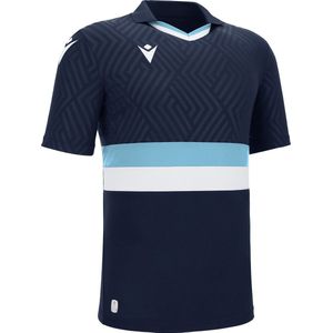 Macron Charon Eco Shirt Korte Mouw Heren - Marine / Hemelsblauw / Wit | Maat: XL