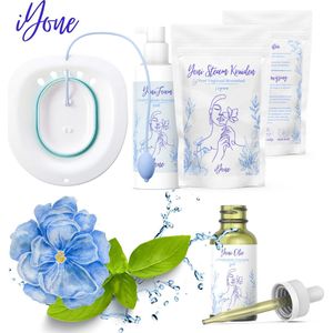 iYone® Vaginale Stoombad - Vaginale 4-1 Set - Yoni Steam - Intieme Verzorging - Yoni Olie - Vaginale Douche - Vaginale Zeep - Vaginale Stoombad Kruiden - Yoni Kruiden - Vaginale Verzorging Set - V Steam