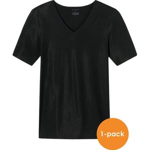 SCHIESSER Laser Cut T-shirt (1-pack) - naadloos met diepe V-hals - zwart - Maat: XXL