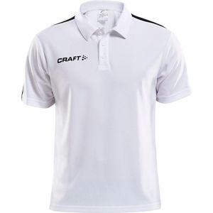 Craft Progress Polo Pique Heren Sportpolo - Maat XL  - Mannen - wit/zwart
