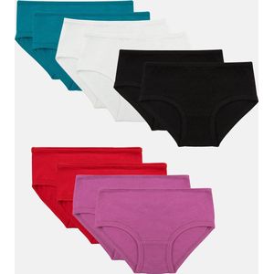 Gami Meisjes Slip Set van 10 stuks 116 Zwart/wit/lila/turquoise/rood