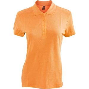 SOLS Dames dames Passion Pique Poloshirt met korte mouwen (Oranje)