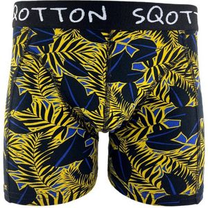 Boxershort - SQOTTON® - Jungle - Geel/Zwart - Maat XXL