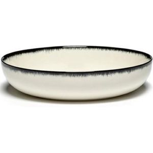 Serax Ann Demeulemeester Dé Bord Hoog Off White-Black D 18.5 cm