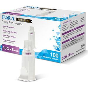 FORA PRO-FINE Veiligheidspennaalden 30G 8mm - 100 stuks