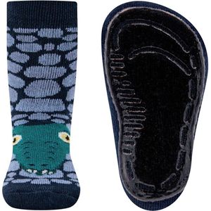 Ewers Antislipsok - Donkerblauw & Grijsblauw - Krokodillenkop & Schubben - Elastisch - Siliconenzool-31/34