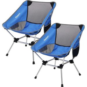 Campingstoelen Set van 2 opvouwbare campingstoelen Ultralicht Lichtgewicht tot 150 kg, klapstoel met draagtas voor buiten strand wandelen picknick