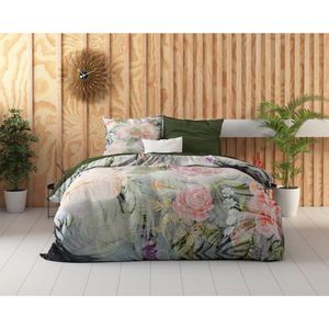 Botanical Dreams Satijn Mystery Flower - Dekbedovertrekset - Tweepersoons - 140x200/220 + 1 kussensloop 60x70