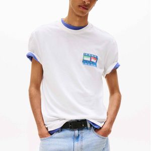 Tommy Hilfiger - Flag Play T-shirt - Wit - Heren - Katoen
