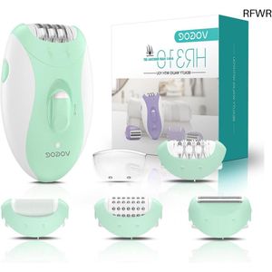 RFWR® 4-in-1 Draadloze Epilator voor Vrouwen - Pijnloze Ontharing met 21 Pincetten en 2 Snelheden