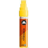 Molotow ONE4ALL 15mm Acryl Marker - Geel - Geschikt voor vele oppervlaktes zoals canvas, hout, steen, keramiek, plastic, glas, papier, leer...