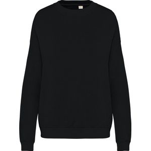 Biologische unisex sweater 'Terry' lange mouwen Washed Black - L