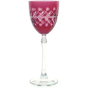 Kristallen wijnglazen - Wijnglas ANTOINETTE - lilac - set van 2 glazen - gekleurd kristal