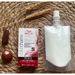 Wella Color Charm Permanent Liquid Haircolour - 7R + developer - Red - Haarverf - Haarkleuring - Oranjerood - Redhead - Rood