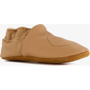 Groot leren babyschoenen met vosje cognac - Maat 21/22 - In cadeauverpakking